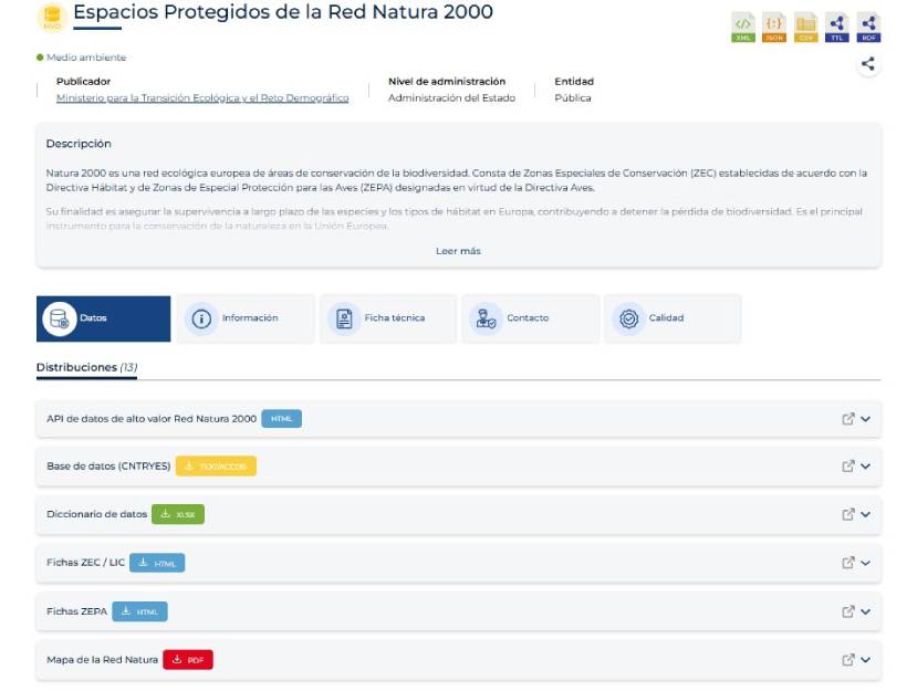 Catálogo Nacional reforzado y datasets de alto valor