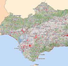 Municipios de la Comunidad Autónoma de Andalucía