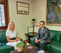 Consejero de Justicia Jose Antonio Nieto con la Fiscal Superior de Andalucia Anta Tarrago