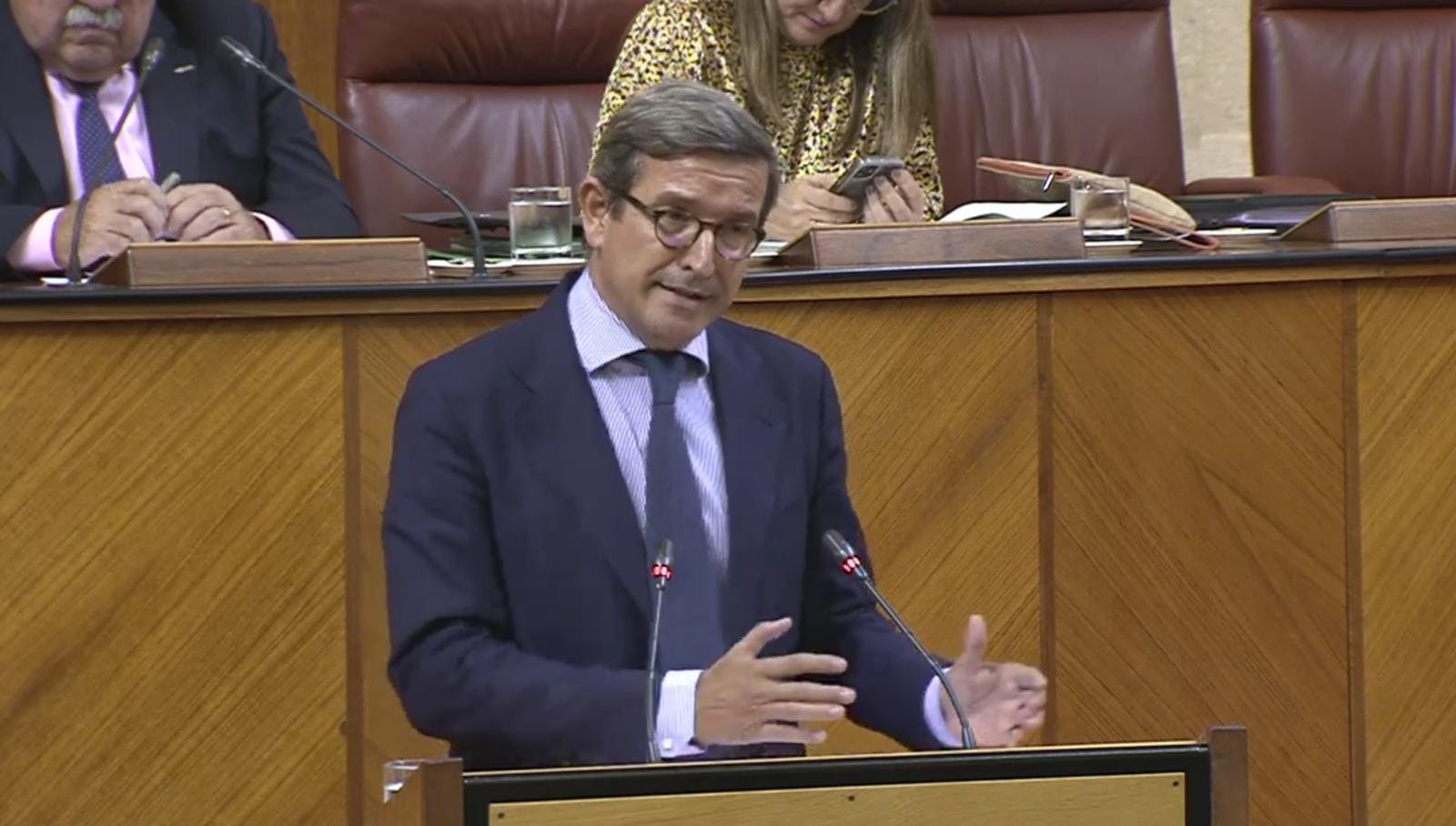 El consejero de Política Industrial y Energía, Jorge Paradela, hace balance en el Parlamento de las medidas adoptadas para garantizar el adecuado suministro eléctrico de la ciudadanía.