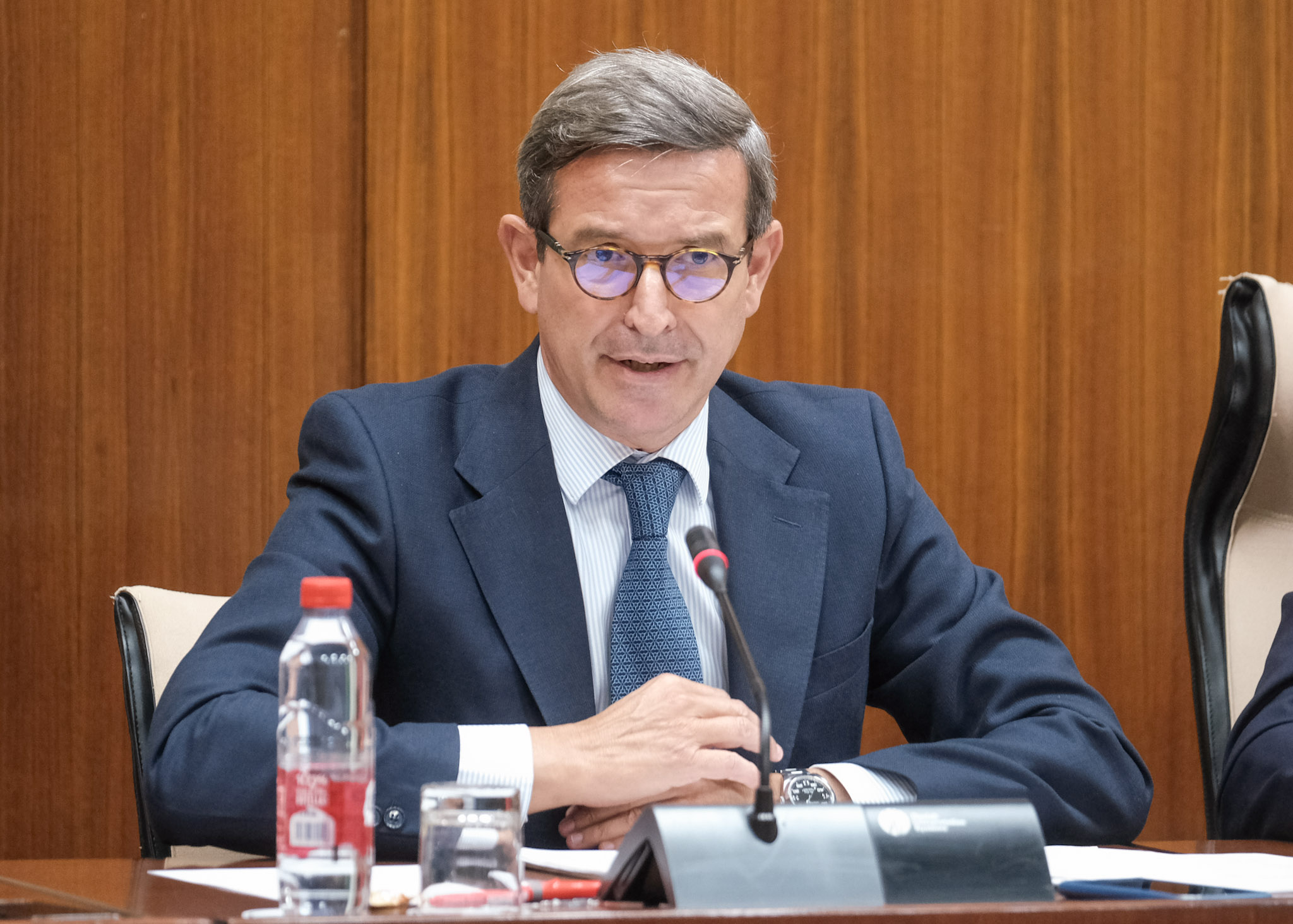 El consejero de Política Industrial y Energía, Jorge Paradela, en comisión parlamentaria.