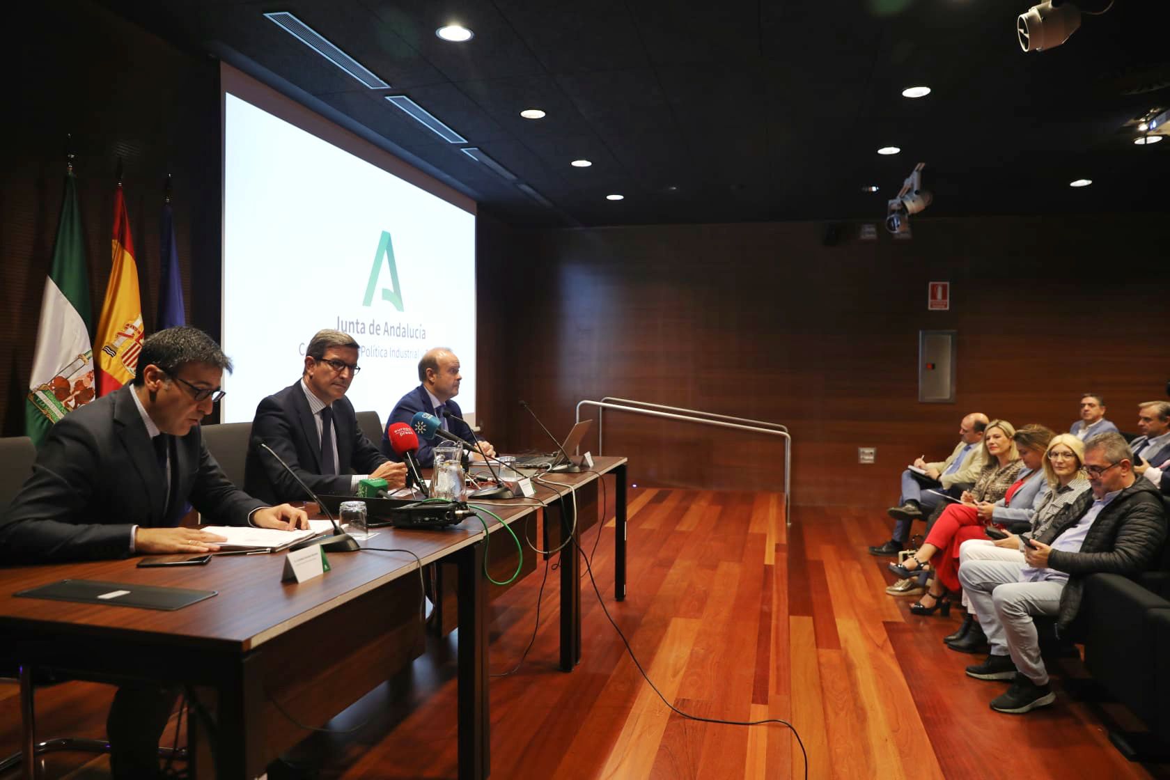 El consejero de Política Industrial y Energía, Jorge Paradela, en el lanzamiento de la Estrategia para una Minería Sostenible en Andalucía 2030.