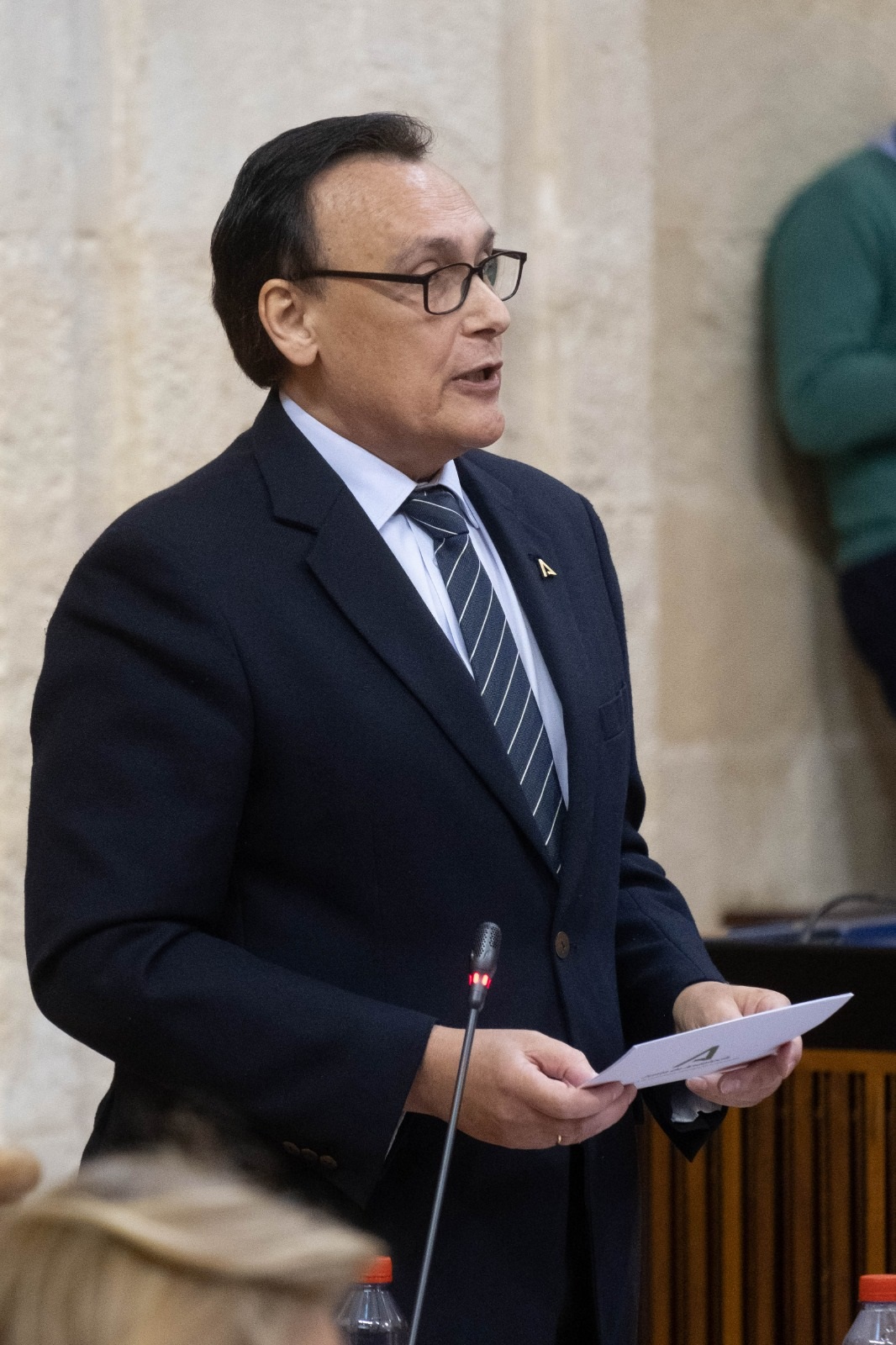 Gómez Villamandos durante su intervención en el Parlamento