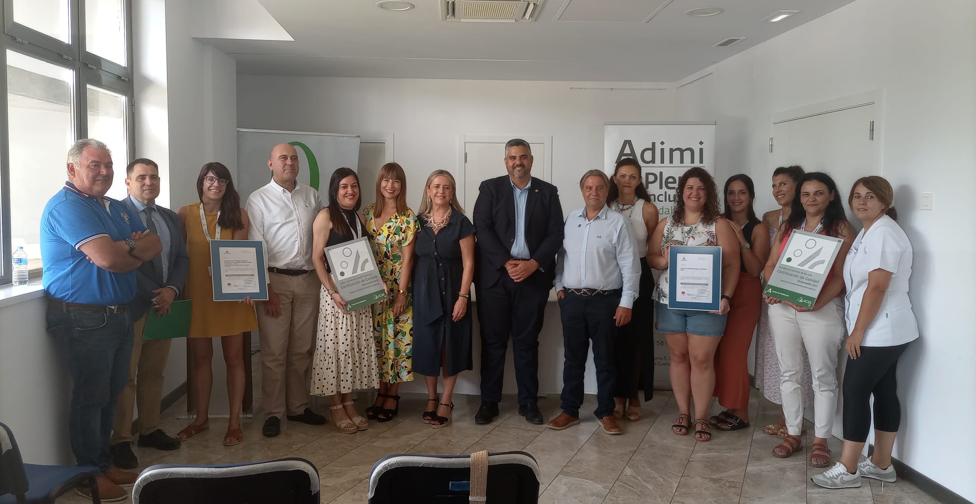 Entrega certificación de calidad a CAIT y Residencia ADIMI Mijas