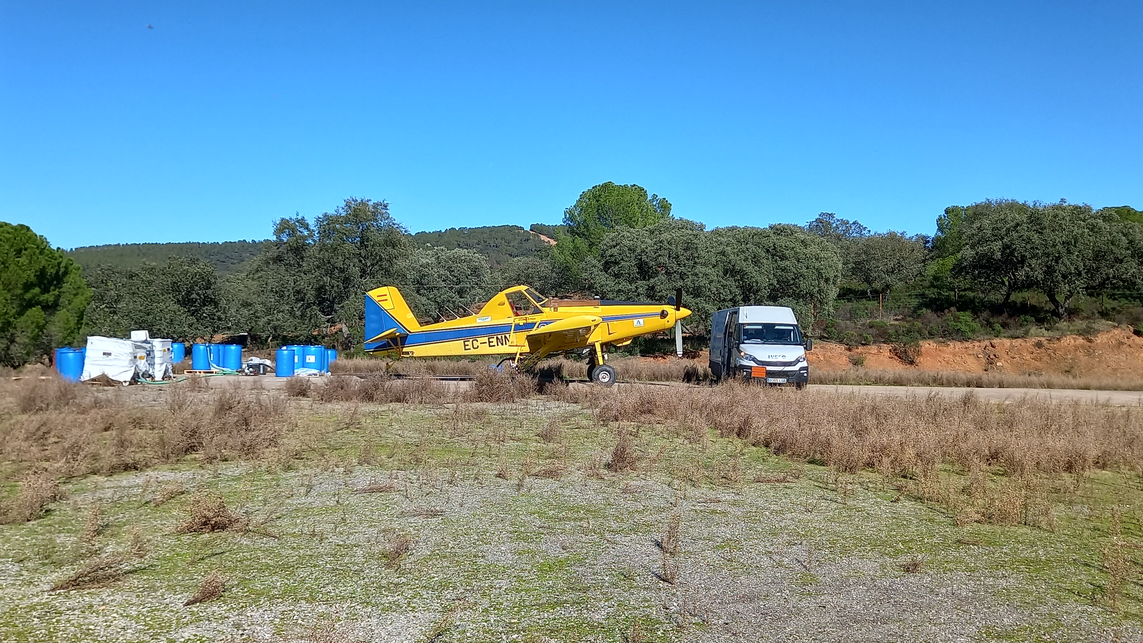 Una de las aeronaves que ha participado en la campaña. 