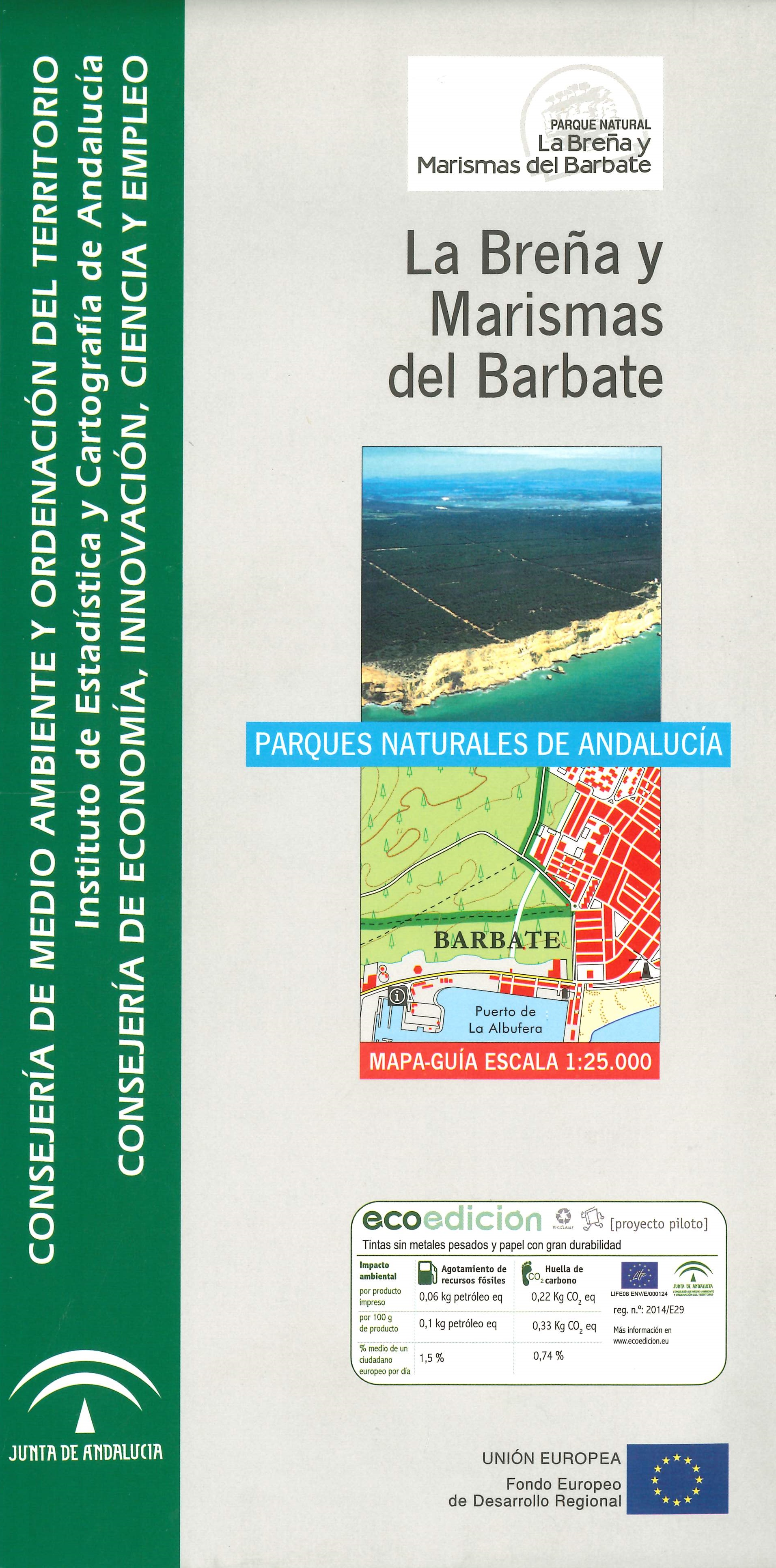 Imagen representativa del mapa La Breña y Marismas del Barbate: mapa-guía, escala 1:25.000_2013