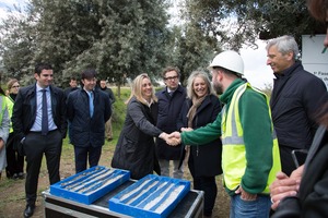 Marifrán Carazo asiste al desarrollo de la campaña de sondeos geotécnicos en la traza de esta primera fase de la ampliación.