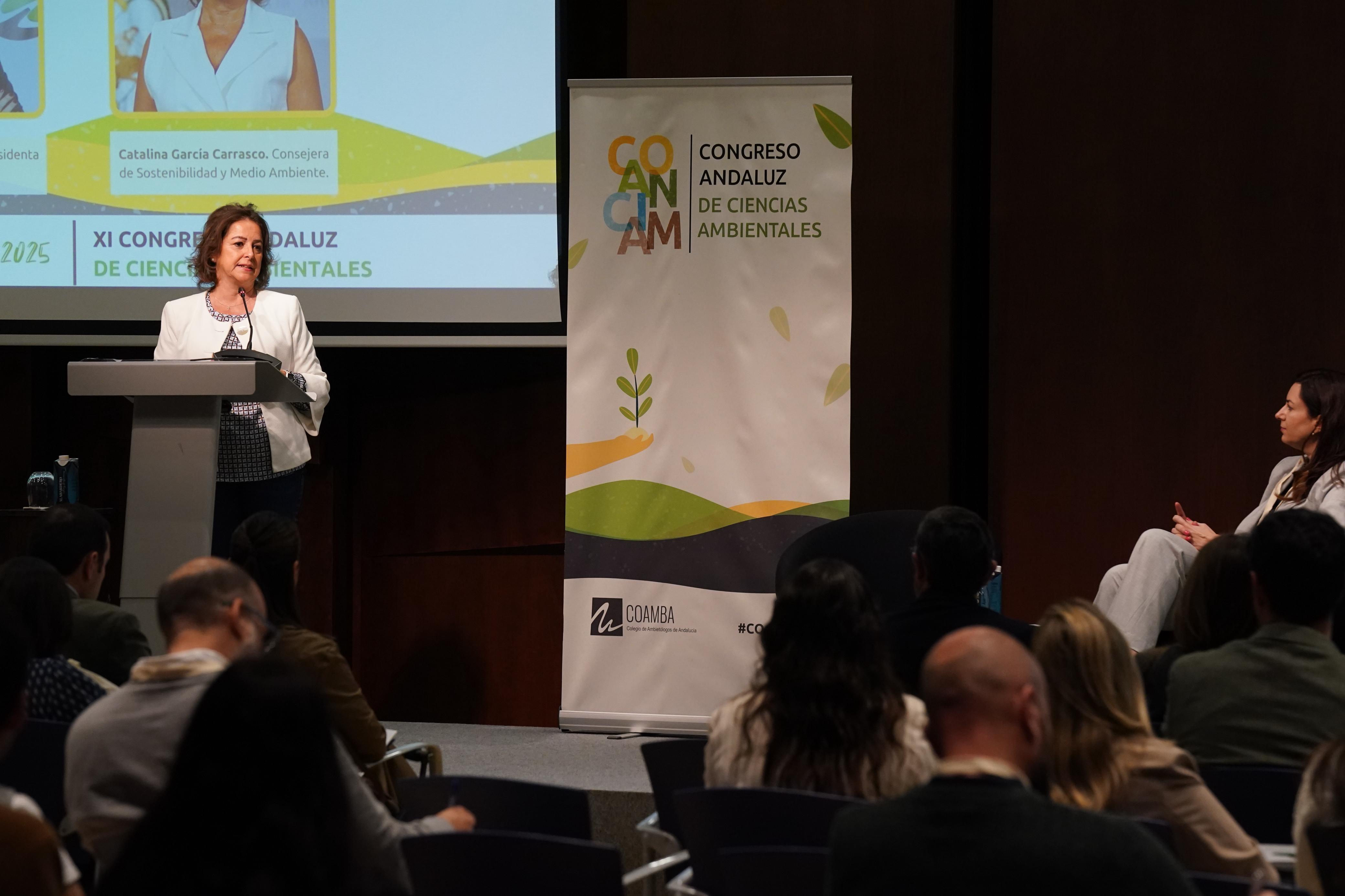 Catalina García ha intervenido en el XI Congreso de Ciencias Ambientales en Málaga.