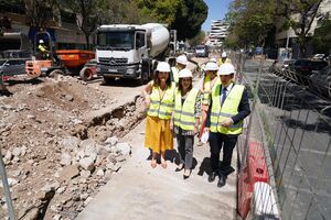 Visita de la consejera de Fomento a las obras del Metro de Málaga.