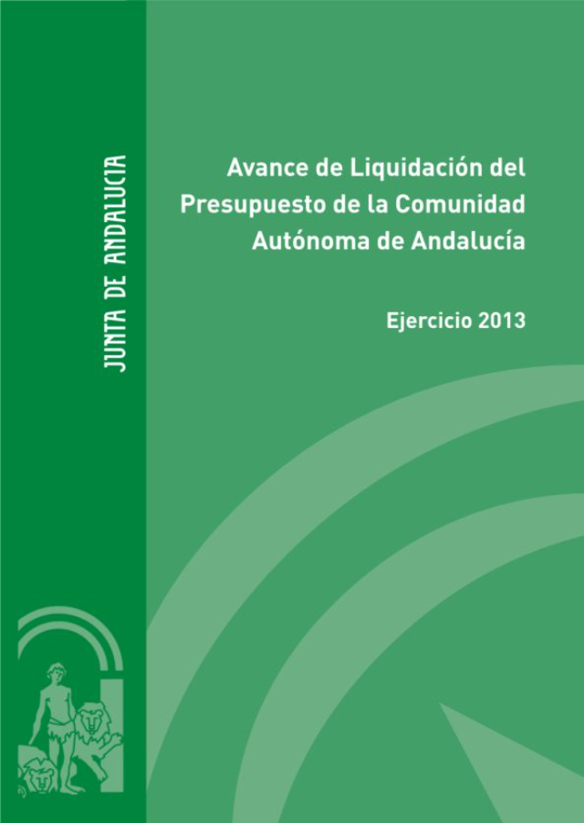 Avance de liquidación: Ejercicio 2013