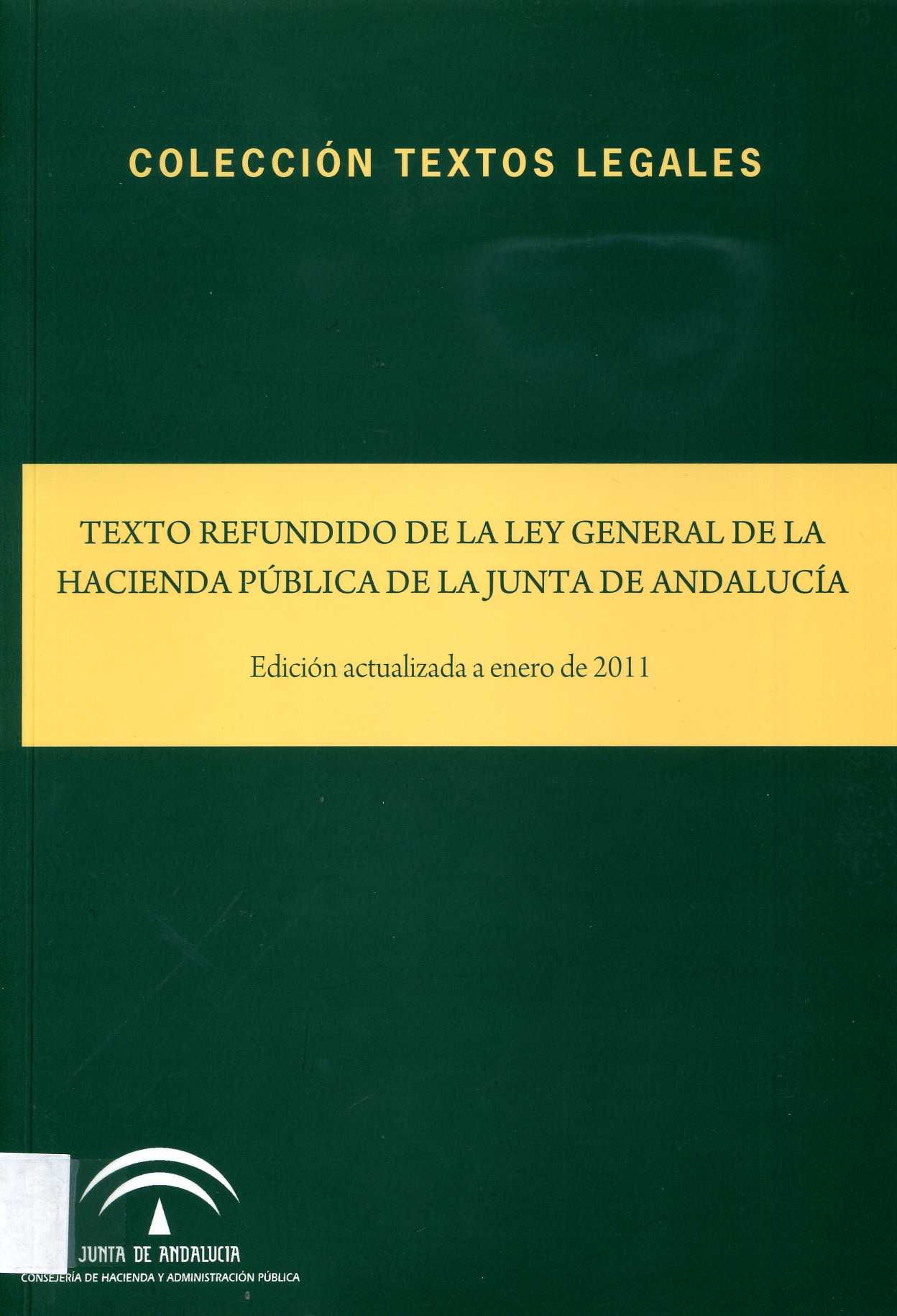 Decreto legislativo 1/2010, de 2 de marzo (edición actualizada a enero de 2011)