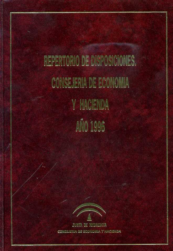 Repertorio de Disposiciones Consejería de Economía y Hacienda 1996