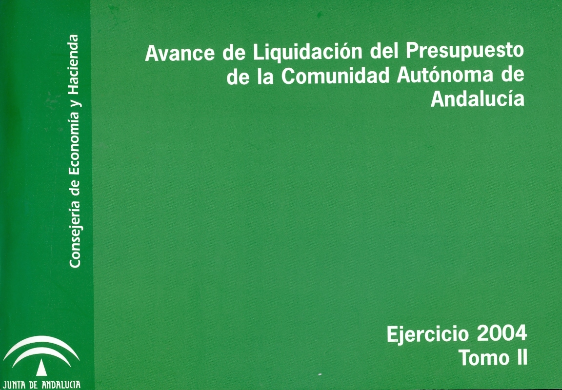 Avance de liquidación del Presupuesto - Andalucía - 2004