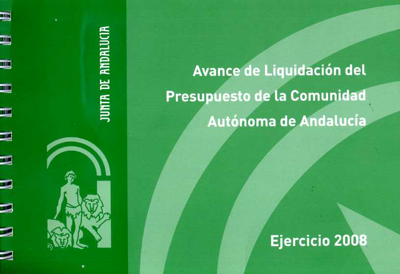 Avance de liquidación del Presupuesto - Andalucía - 2008