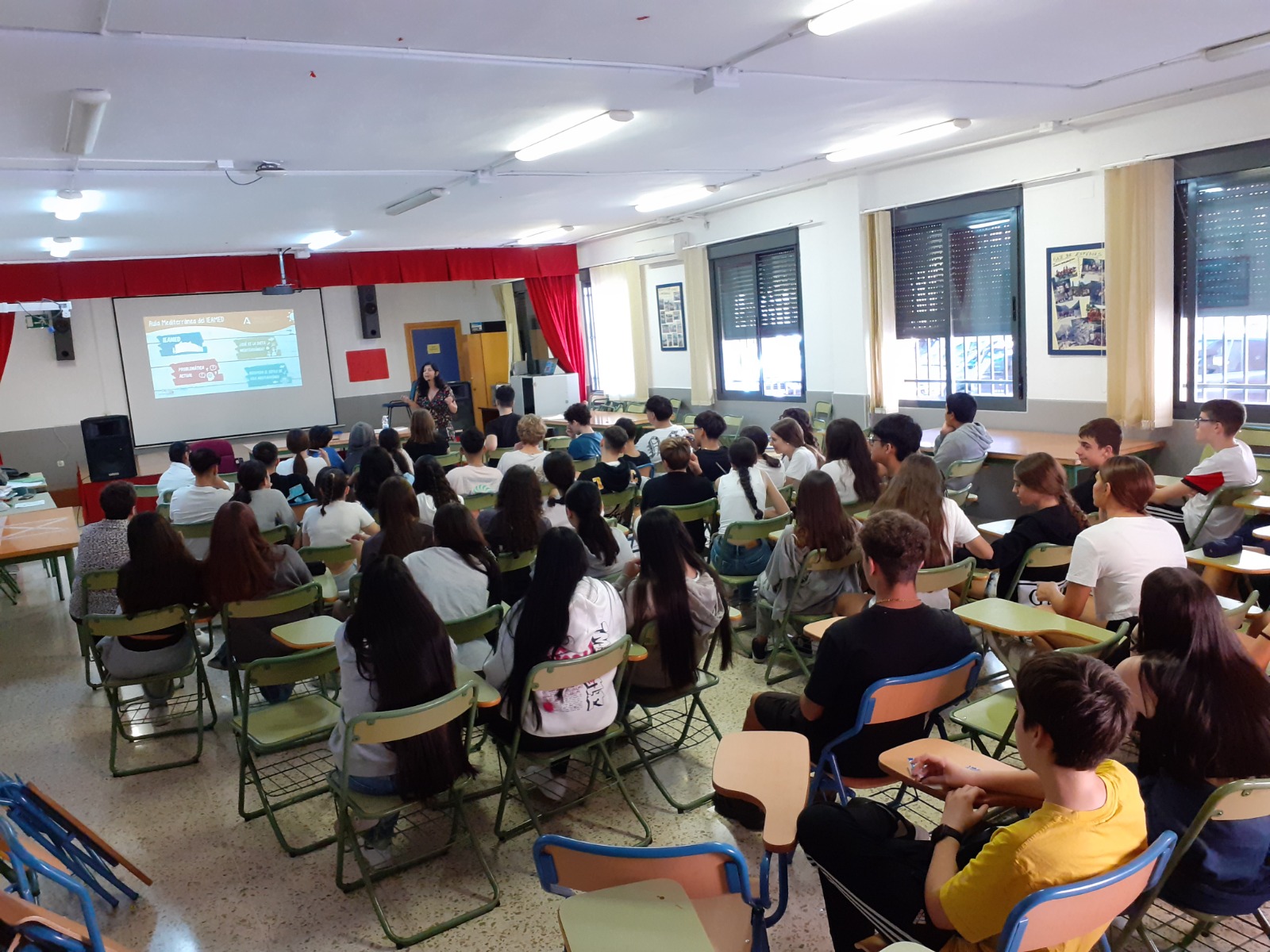 Estudiantes andaluces aprenden hábitos saludable en el Aula Mediterránea.