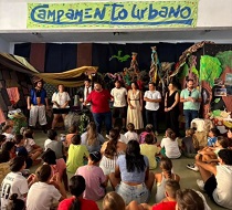 Escuela de verano que desarrolla la Fundación Marcelino Champagnat en la barriada de Pérez Cubillas, en Huelva capital