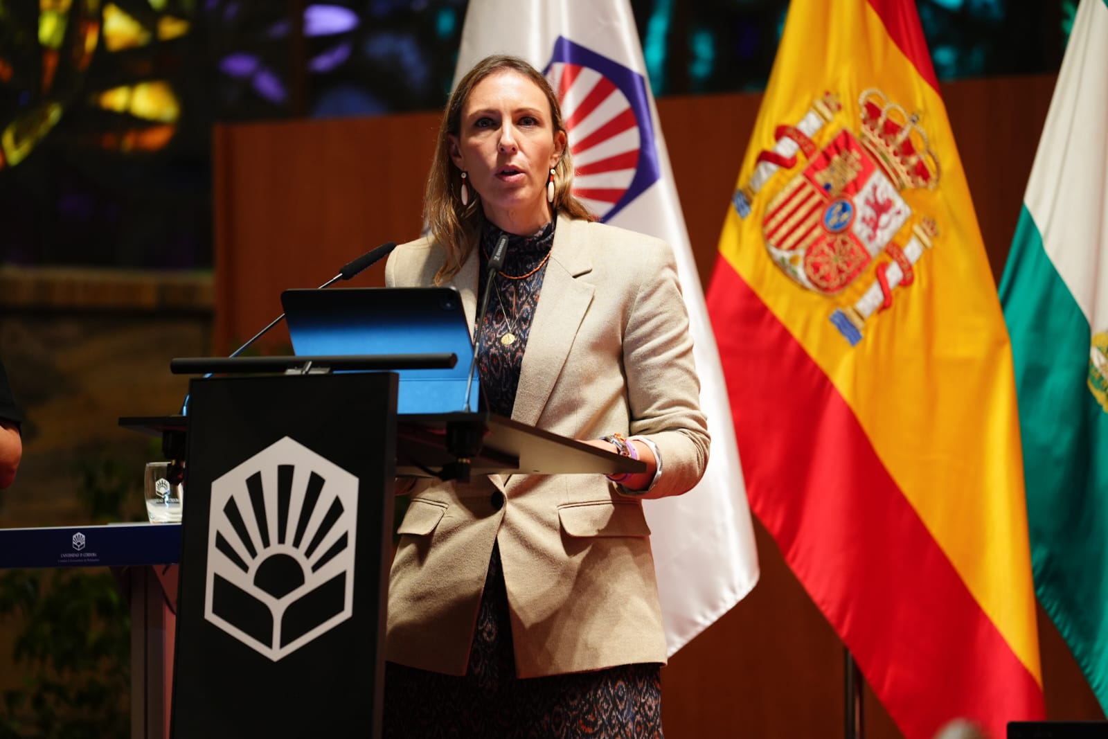 Lorena Garrido en la apertura de curso de la UCO