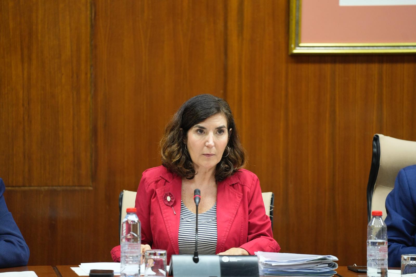 Rocío Blanco en comisión parlamentaria.