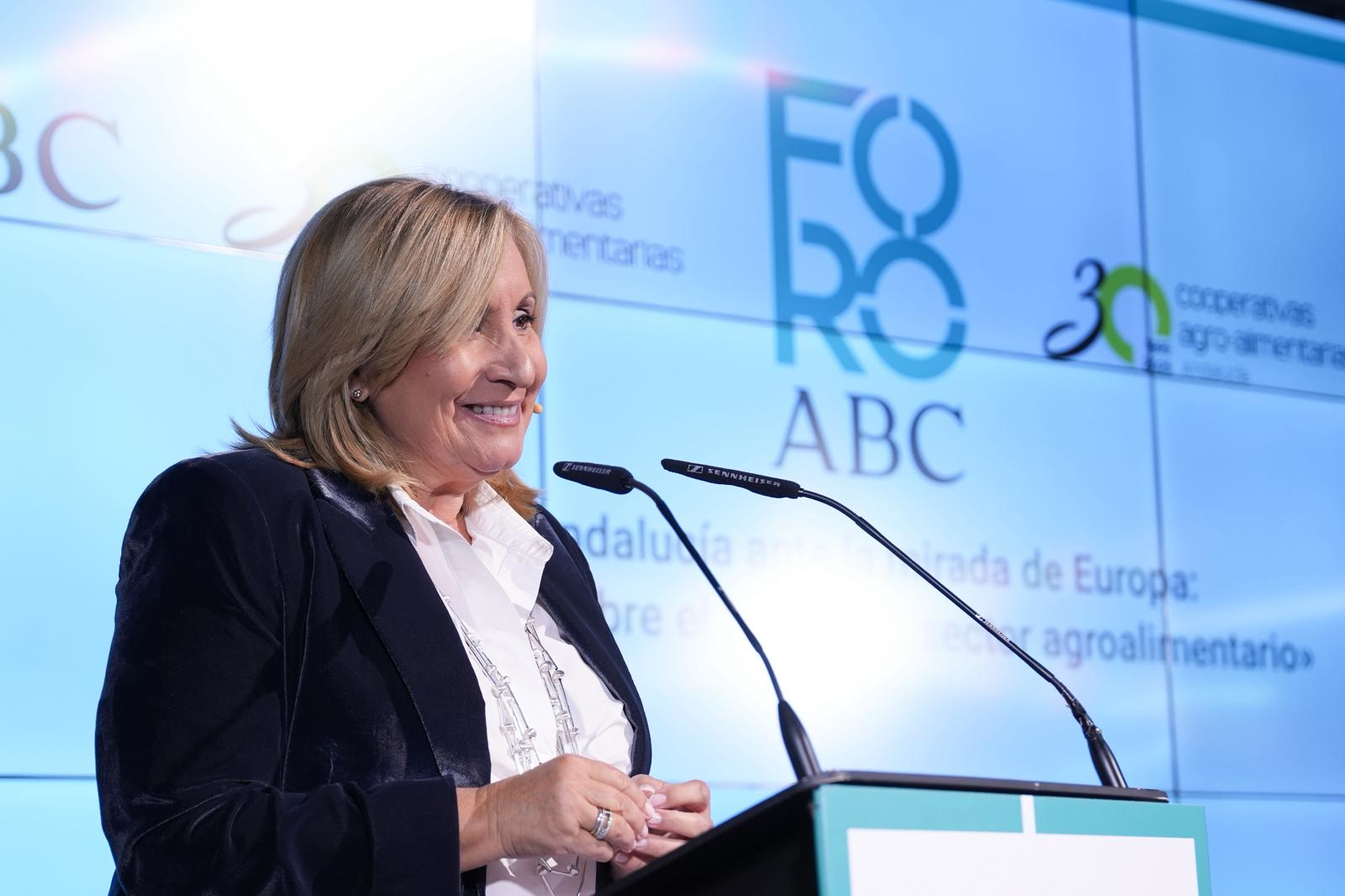 La viceconsejera de Agricultura participa en el foro de ABC ‘Andalucía ante la mirada de Europa: Diálogos sobre el futuro del sector agroalimentario’