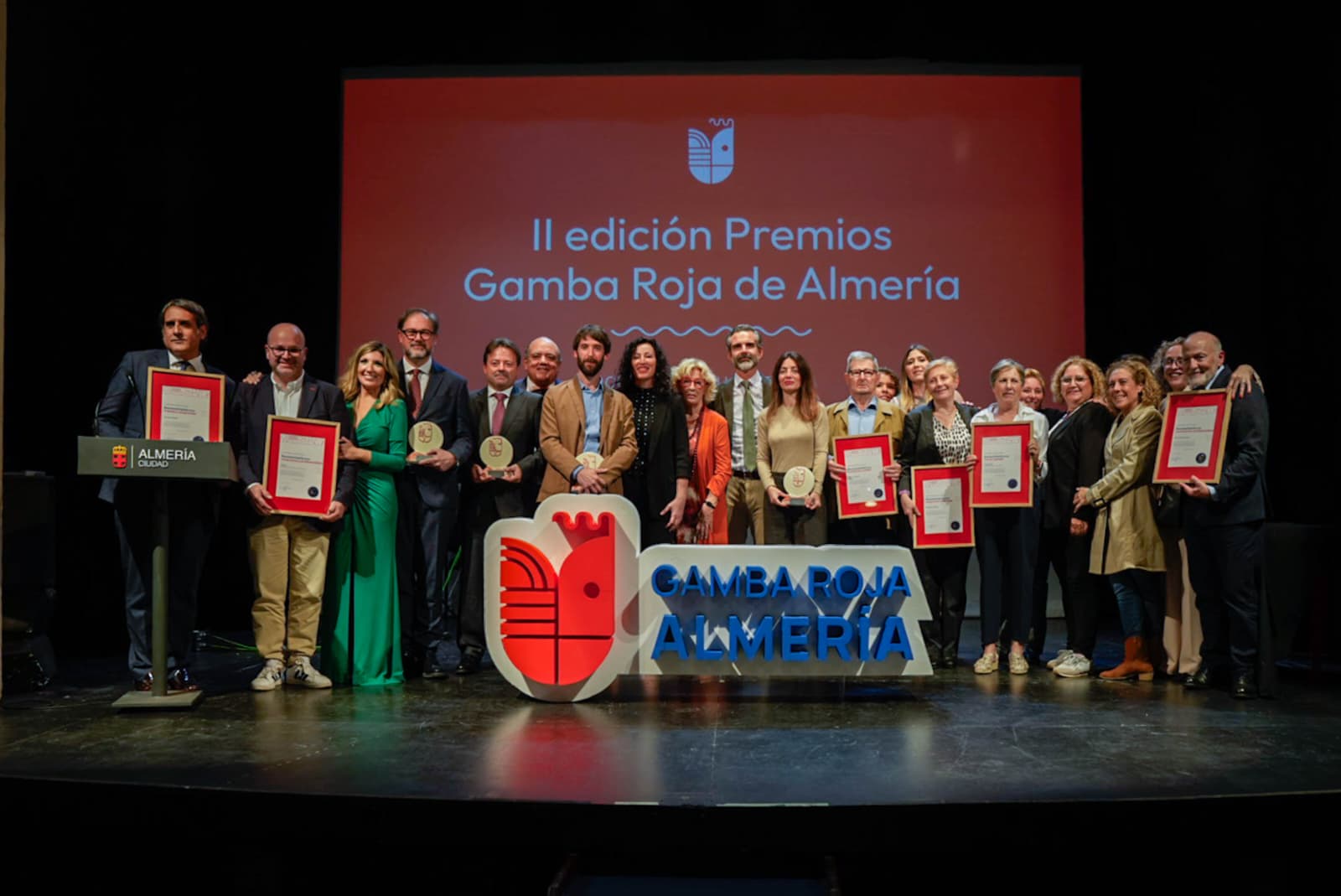 Fernández-Pacheco en los Premios de la Gamba Roja de Almería.