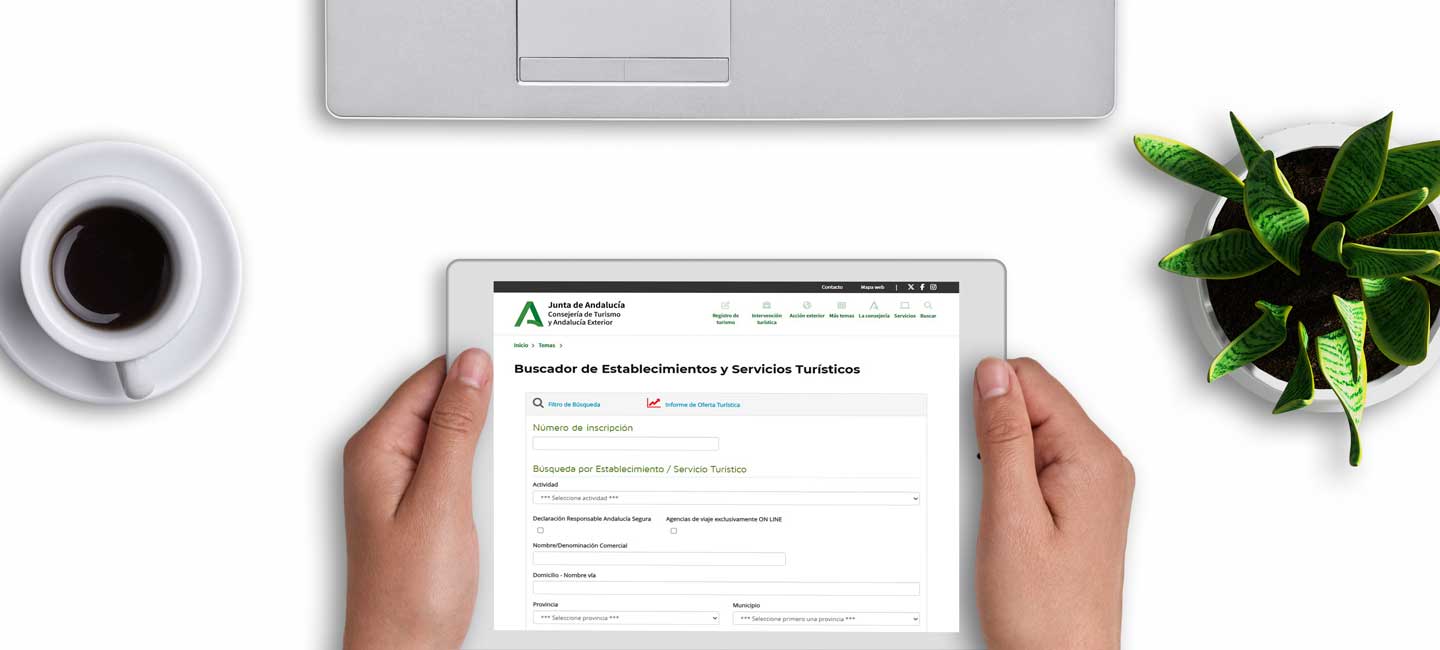 buscador de establecimientos y servicios turísticos