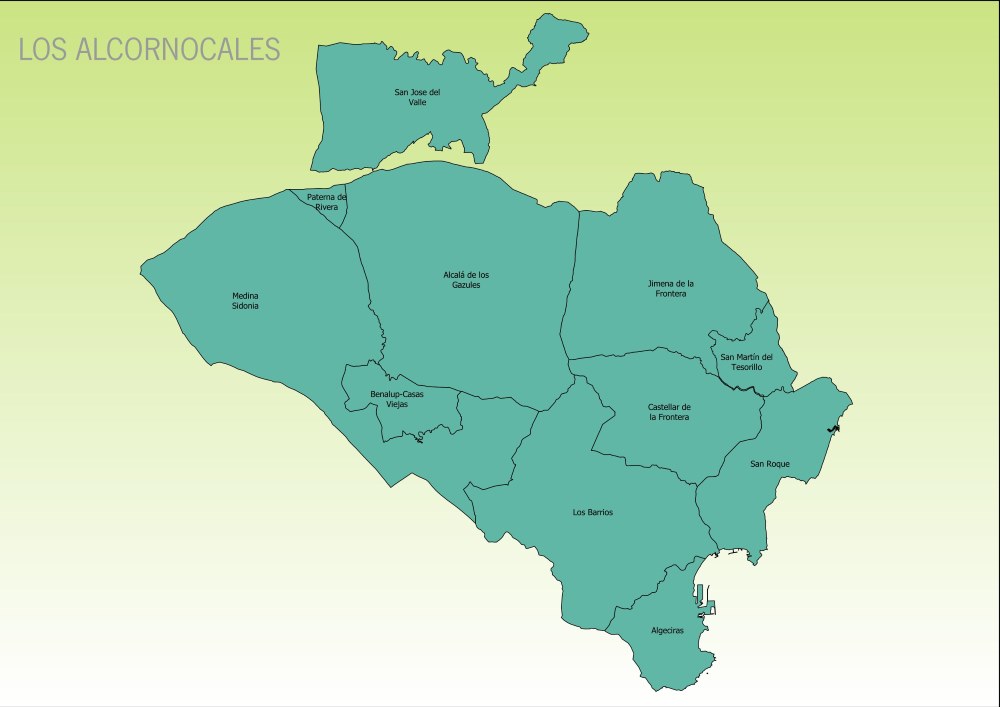 Mapa Los Alcornocales