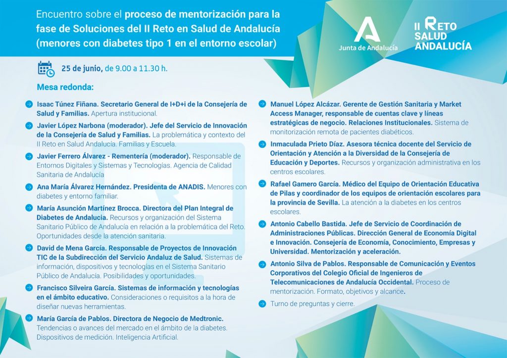 El II Reto en Salud de Andalucía celebra un Encuentro virtual