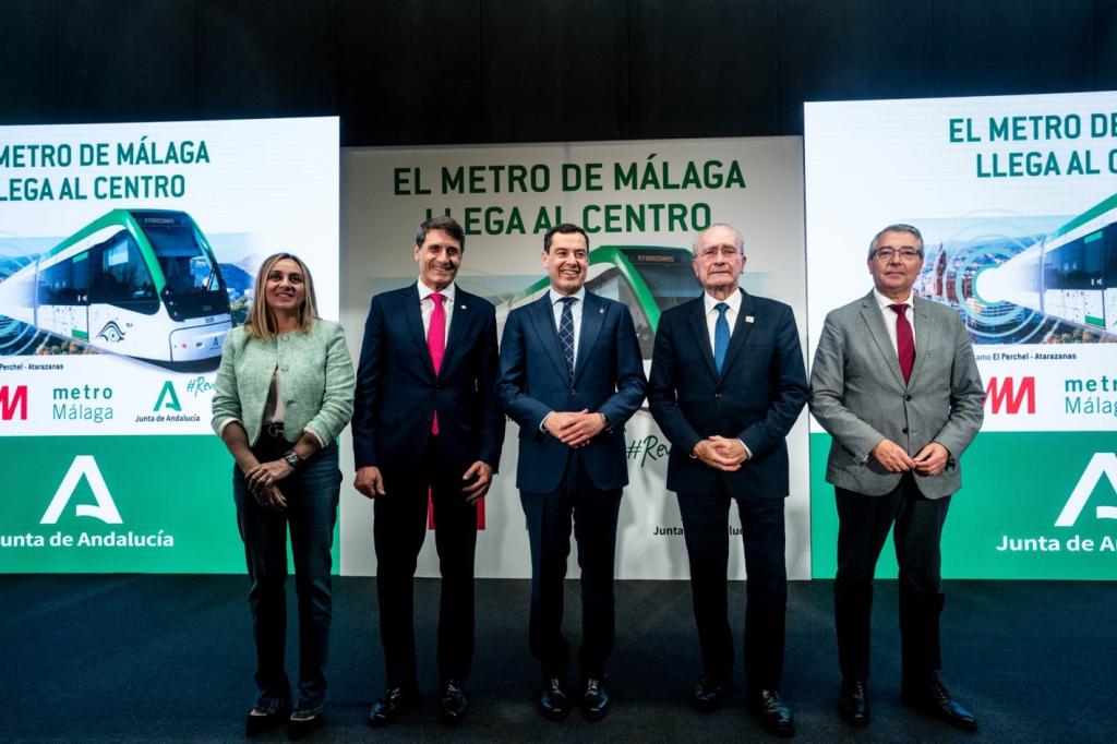 Acto inauguración Metro de Málaga a Atarazanas.