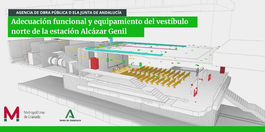 Nuevo valor cultural para la estación de Alcázar Genil del Metro de Granada.