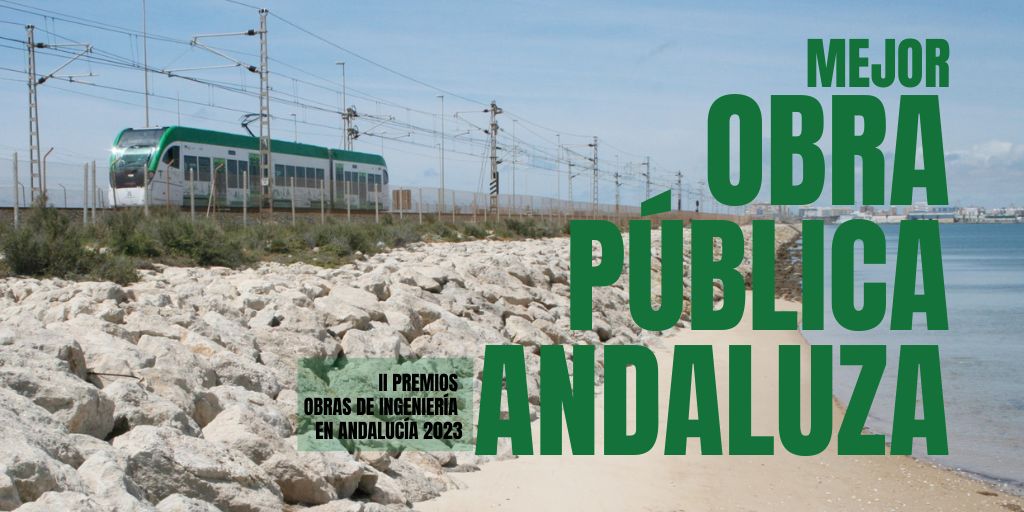 El Colegio de Ingenieros de Andalucía destaca el Trambahía como Mejor Obra Pública 2023.
