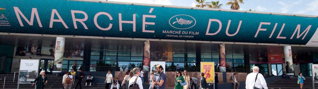 Acceso al recinto expositivo del Marché du Film de Cannes