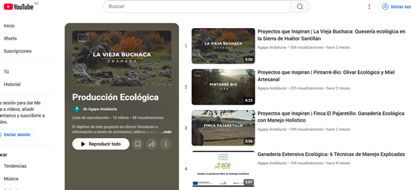 Lista de reproducción de producción ecológica de AGAPA