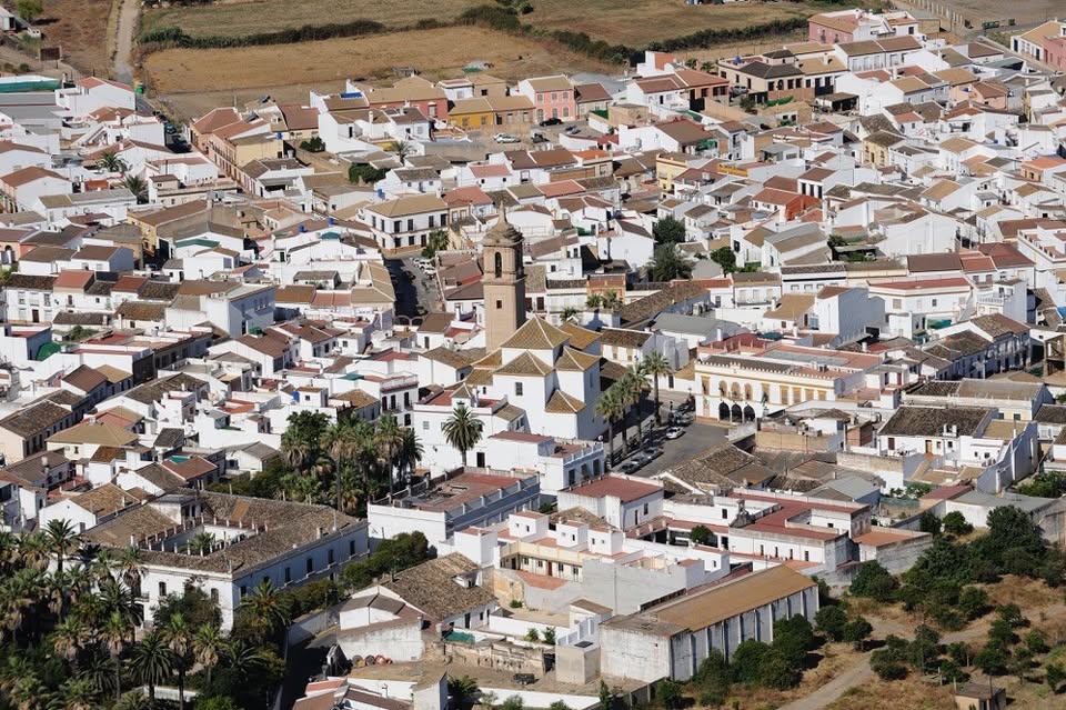 Vista aérea de un municipio andaluz