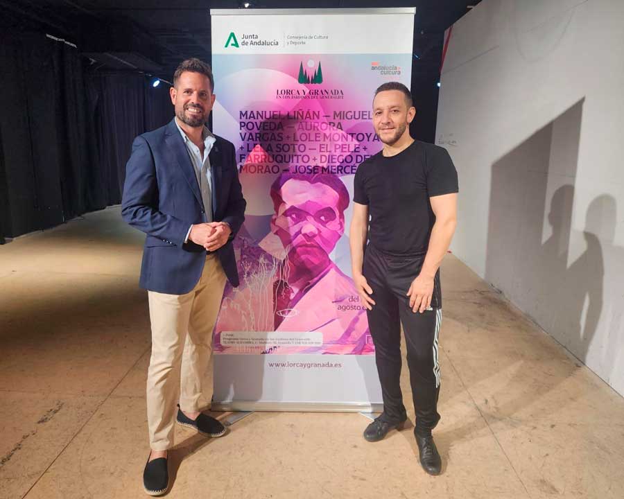 David Rodríguez y Manuel Liñán durante la presentación del espectáculo ‘Llámame Lorca'