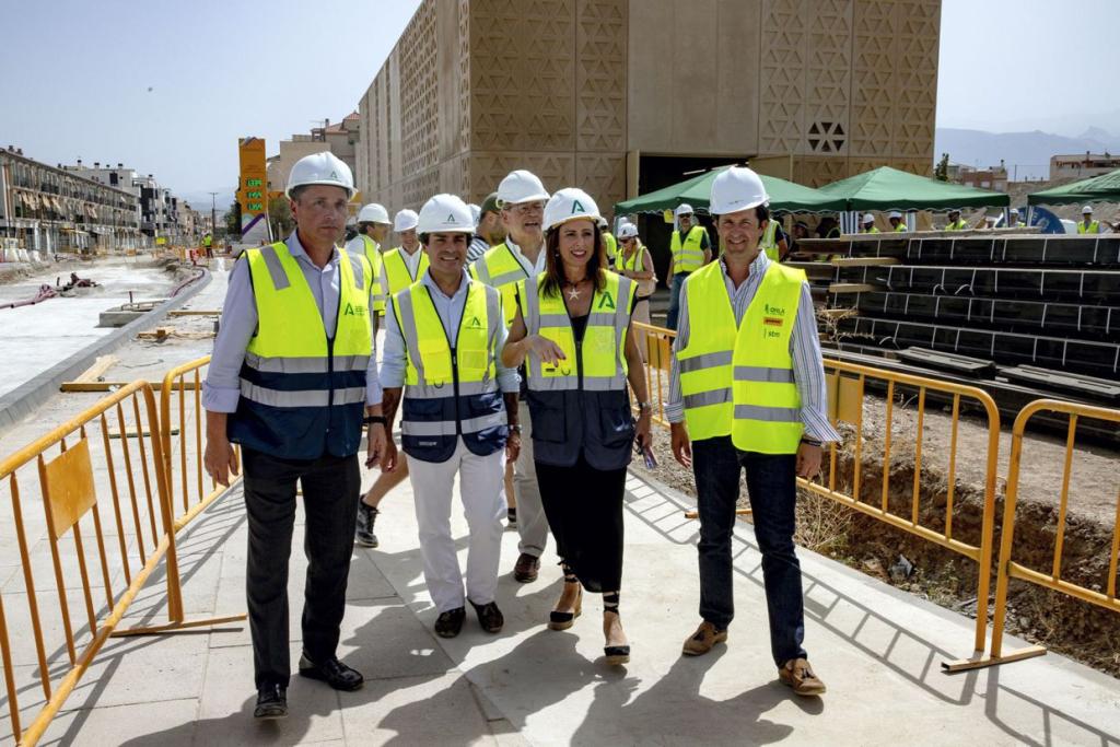 Interior del edificio de la subestación eléctrica en Churriana.