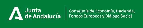 Logo de la Consejería de Economía, Hacienda, Fondos Europeos y Diálogo Social (versión positivo)